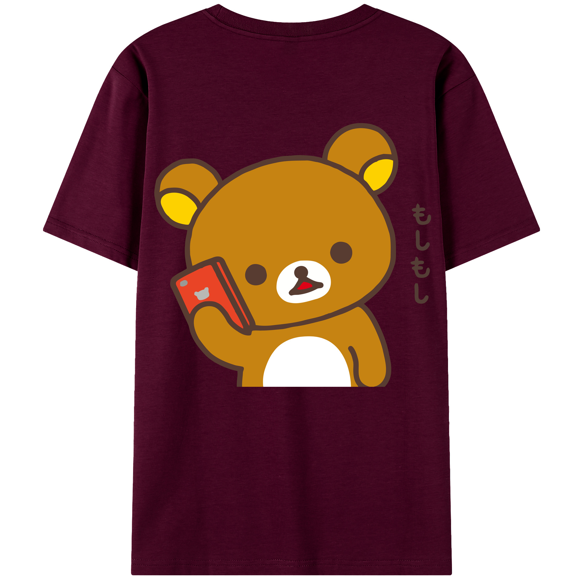 （画像用） リラックマ リラックマ キイロイトリ Rilakkuma Korilakkuma Kiiroitori レディース半袖Tシャツ(バックプリント)
